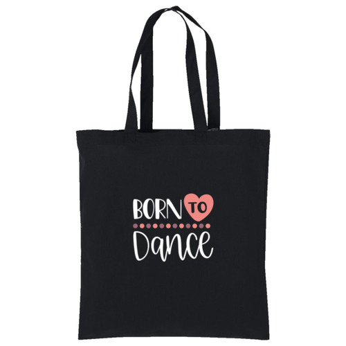 Born To dance White Cotton Tote