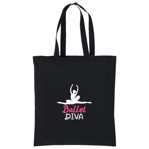 Ballet Diva White Cotton Tote
