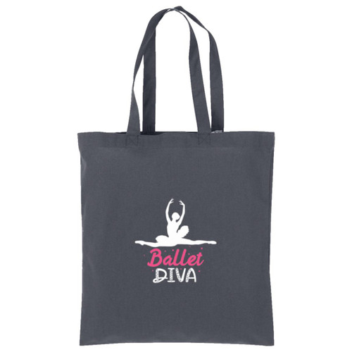 Ballet Diva White Cotton Tote