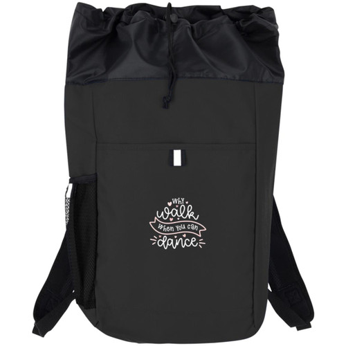 Why Walk When you can Dance White Hybrid Backpack