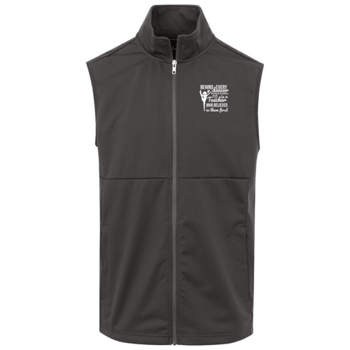 behind Every Dancer White Adult Soft Shell Vest