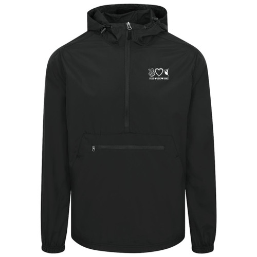 Peace love dance white Packable Anorak