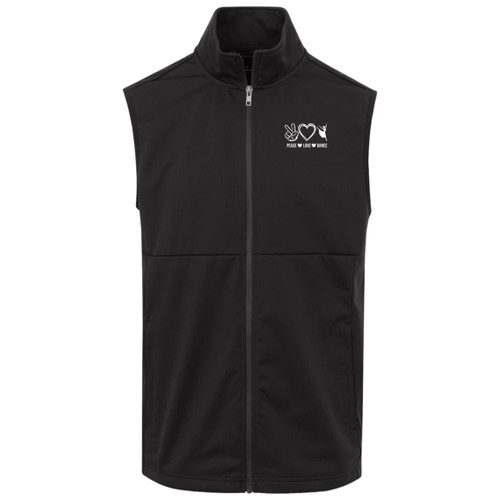 Peace love dance white Adult Soft Shell Vest