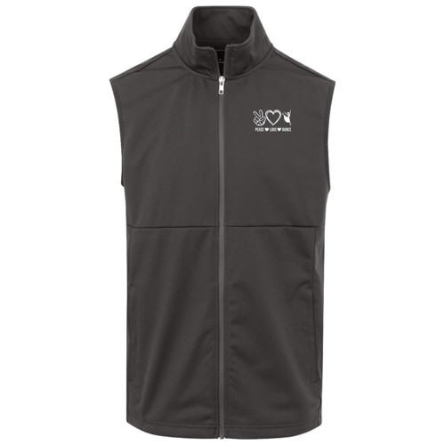 Peace love dance white Adult Soft Shell Vest