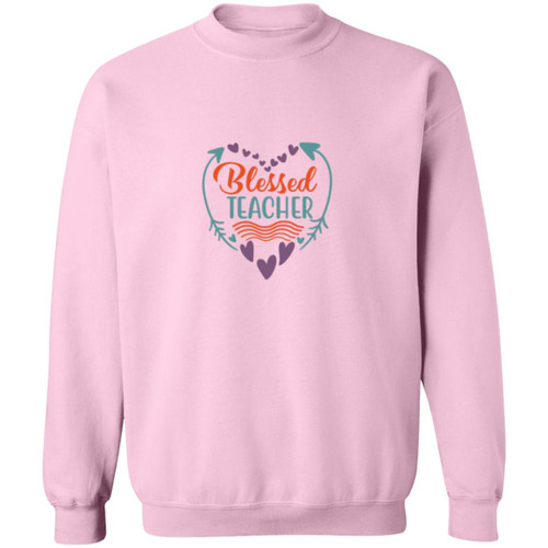 Blessed Teacher Crewneck Pullover Sweatshirt