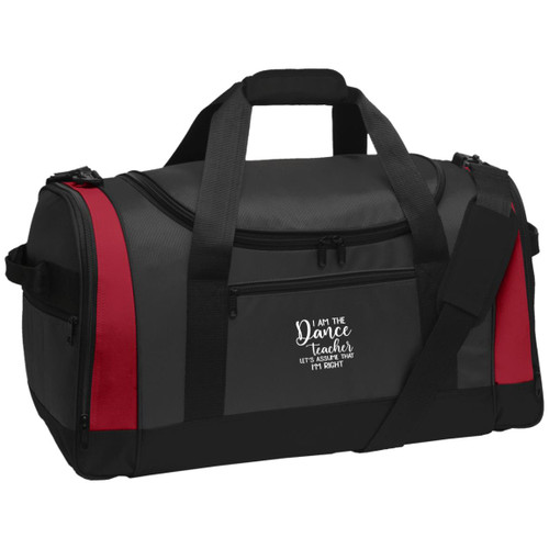 I am The dance teacher white Voyager Sports Duffel
