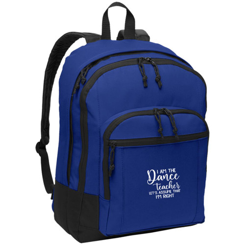 I am The dance teacher white Basic Backpack
