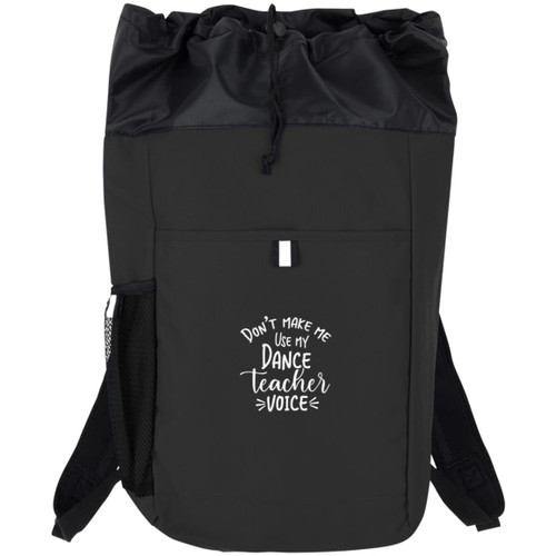 Dont make me use my dance teacher voice white Hybrid Backpack