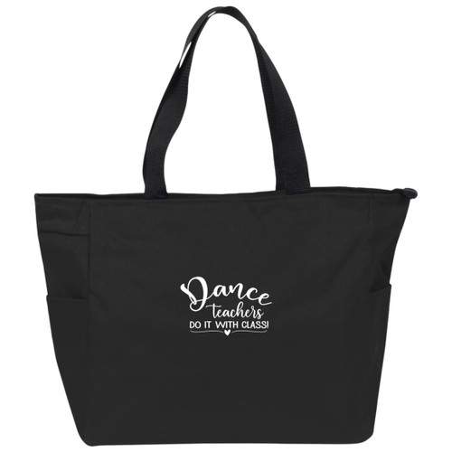 Do it with class white Essential Zip Tote