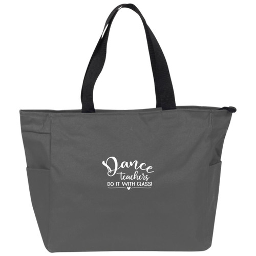 Do it with class white Essential Zip Tote