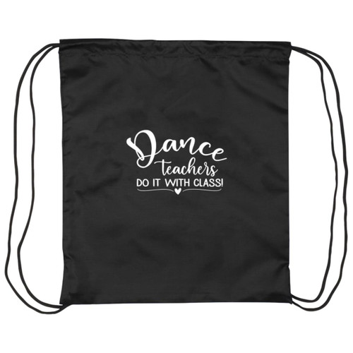 Do it with class white Drawstring Cinch Bag