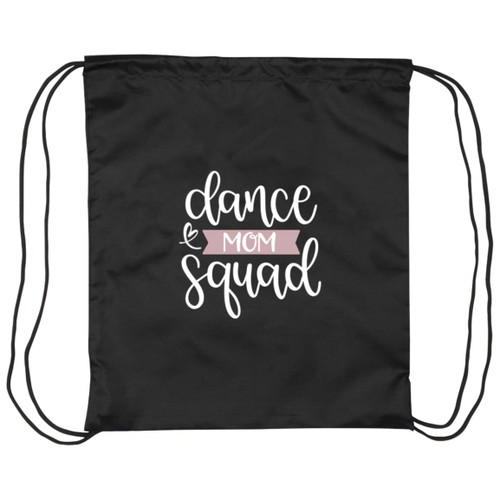 Dance Mom Squad White Drawstring Cinch Bag