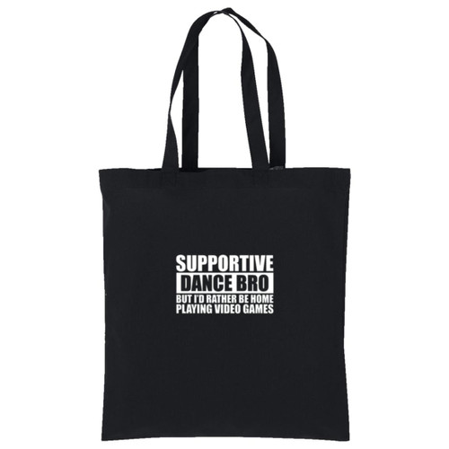 Supportive dance bro white Cotton Tote