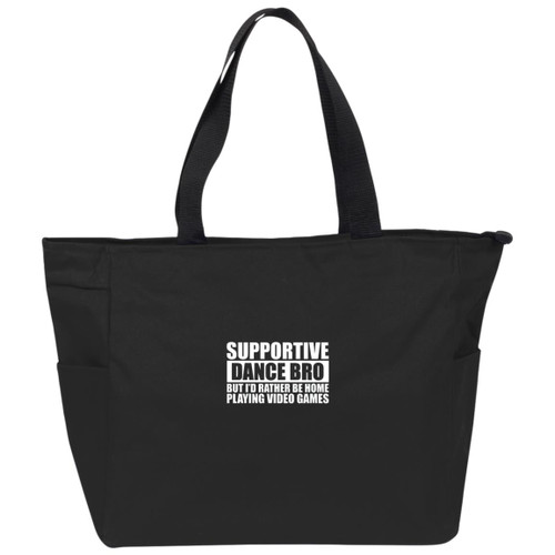 Supportive dance bro white Essential Zip Tote