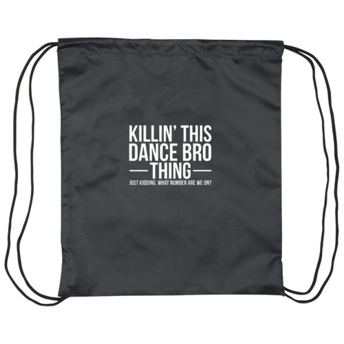 Killing this dance bro thing white Drawstring Cinch Bag