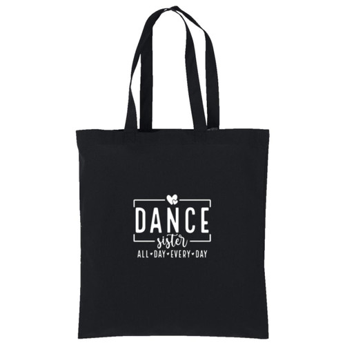 Dance Sister all day white Cotton Tote