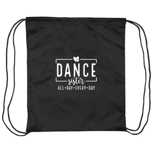Dance Sister all day white Drawstring Cinch Bag