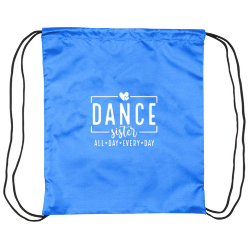 Dance Sister all day white Drawstring Cinch Bag