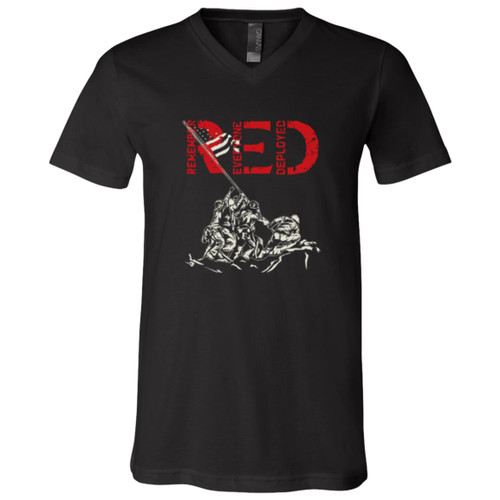 RED Design 9 Short Sleeve V-Neck T-Shirt