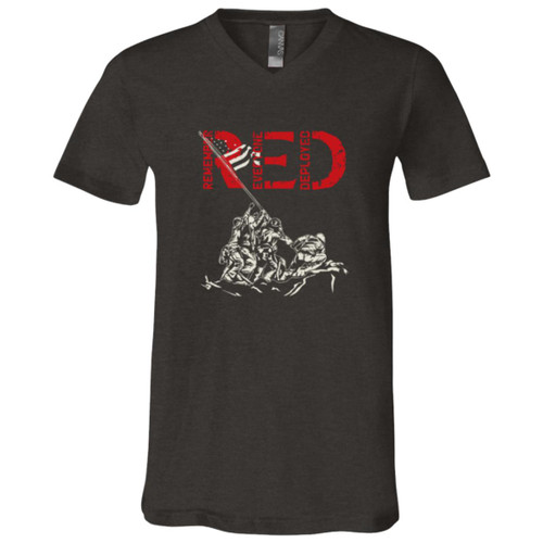RED Design 9 Short Sleeve V-Neck T-Shirt