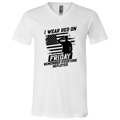 RED Design 8 Short Sleeve V-Neck T-Shirt