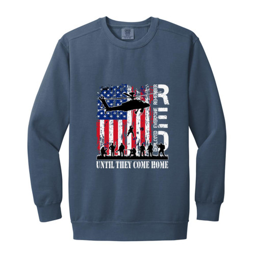 RED Design 7 Garment-Dyed Adult Crewneck Sweatshirt