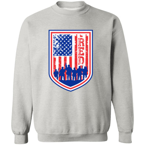 RED Design 4 Crewneck Pullover Sweatshirt