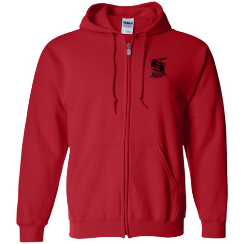 RED Design 8 Zip Up Hooded Sweatshirt