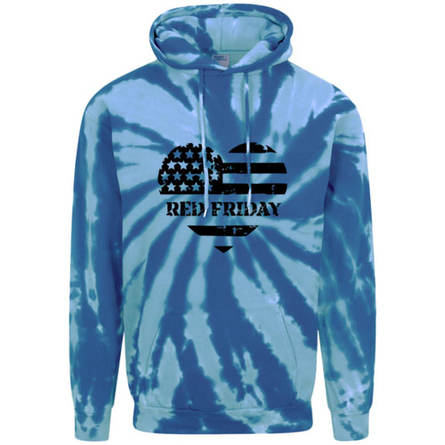 RED Design 5 Adult Tie-Dye Pullover Hoodie