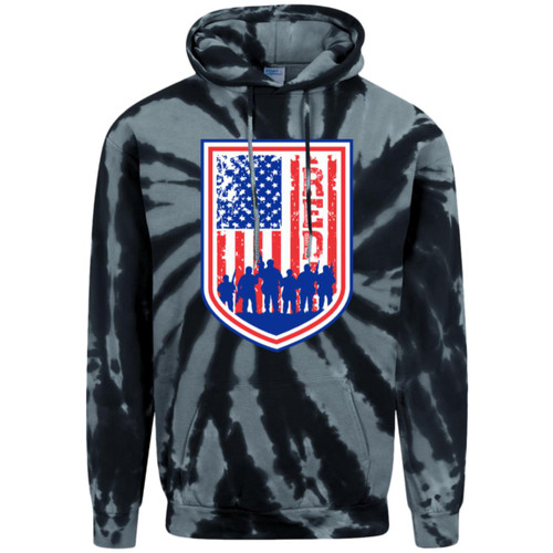 RED Design 4 Adult Tie-Dye Pullover Hoodie