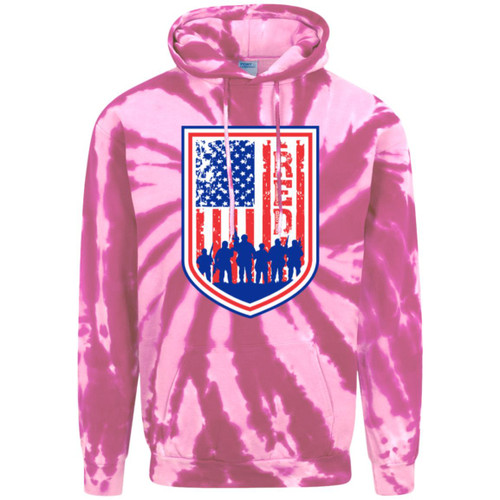 RED Design 4 Adult Tie-Dye Pullover Hoodie