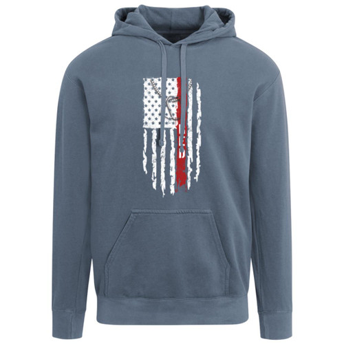 RED Design 3 Garment-Dyed Adult Hoodie