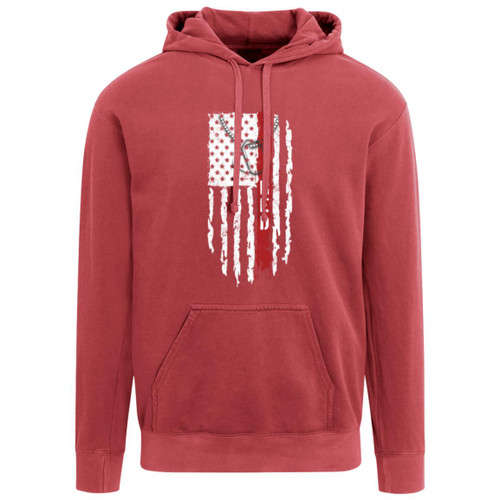 RED Design 3 Garment-Dyed Adult Hoodie