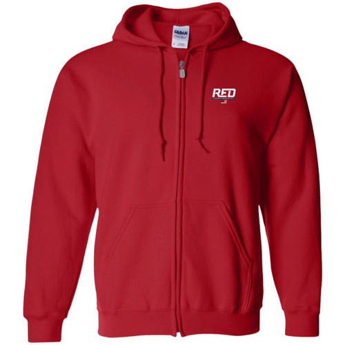 RED Design 2 Zip Up Hooded Sweatshirt