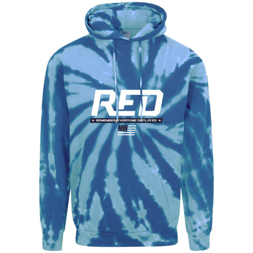 RED Design 2 Adult Tie-Dye Pullover Hoodie