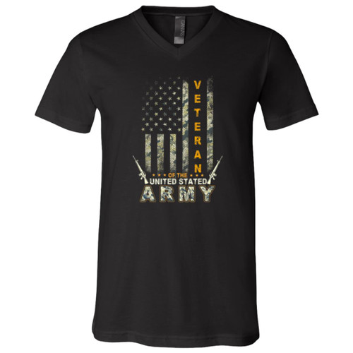 Army Vet Design 1 Short Sleeve V-Neck T-Shirt
