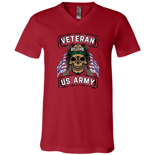 Army Vet Design 5 Short Sleeve V-Neck T-Shirt