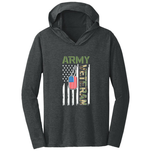  Army Vet Design 4 Hooded Long Sleeve T-shirt