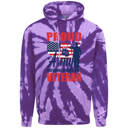 Army National Guard Vet Design 1 Adult Tie-Dye Pullover Hoodie