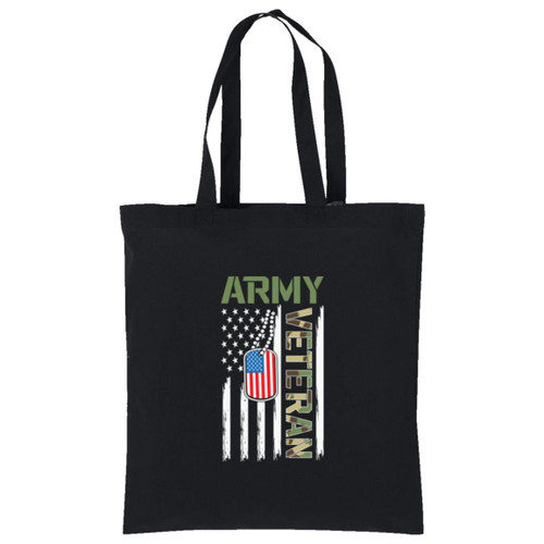  Army Vet Design 4 Cotton Tote