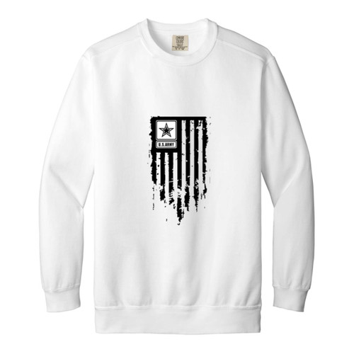 Army Flag Garment-Dyed Adult Crewneck Sweatshirt