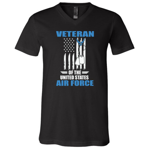 Air Force Design 3 Short Sleeve V-Neck T-Shirt