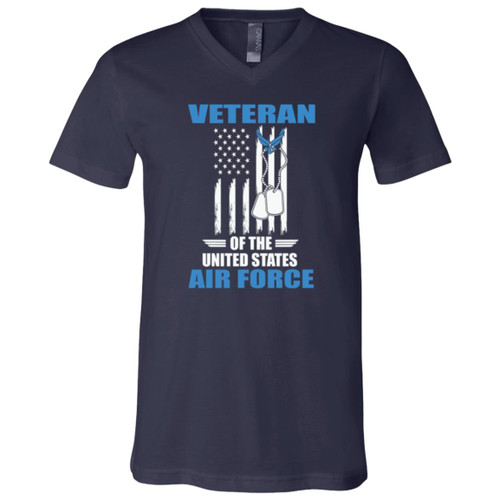Air Force Design 3 Short Sleeve V-Neck T-Shirt
