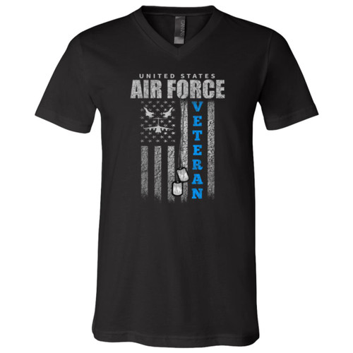 Air Force Design 1 Short Sleeve V-Neck T-Shirt