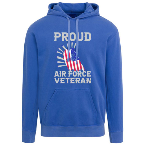 Air Force Design 4 Garment-Dyed Adult Hoodie