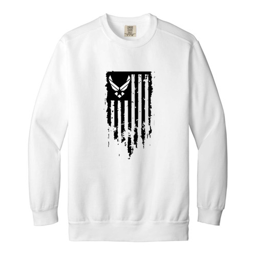 Air Force Flag Garment-Dyed Adult Crewneck Sweatshirt