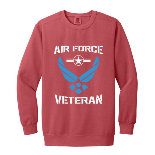 Air Force Design 2 Garment-Dyed Adult Crewneck Sweatshirt