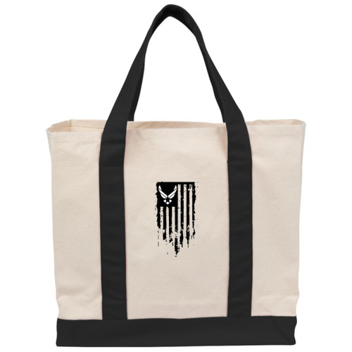 Air Force Flag Cotton Canvas Two-Tone Tote