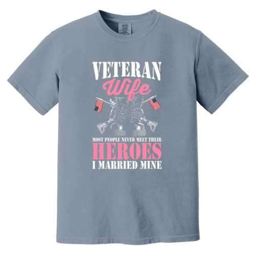 Vet Wife I married Mine Heavyweight Garment-Dyed T-Shirt