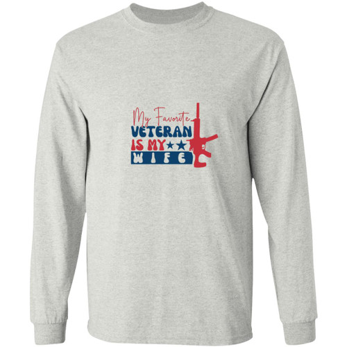 my favorite veteran is my wife Long Sleeve T-Shirt